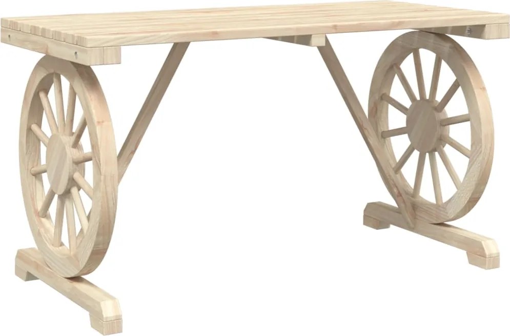 vidaXL tömör fenyőfa kerti asztal 115 x 55 x 65 cm