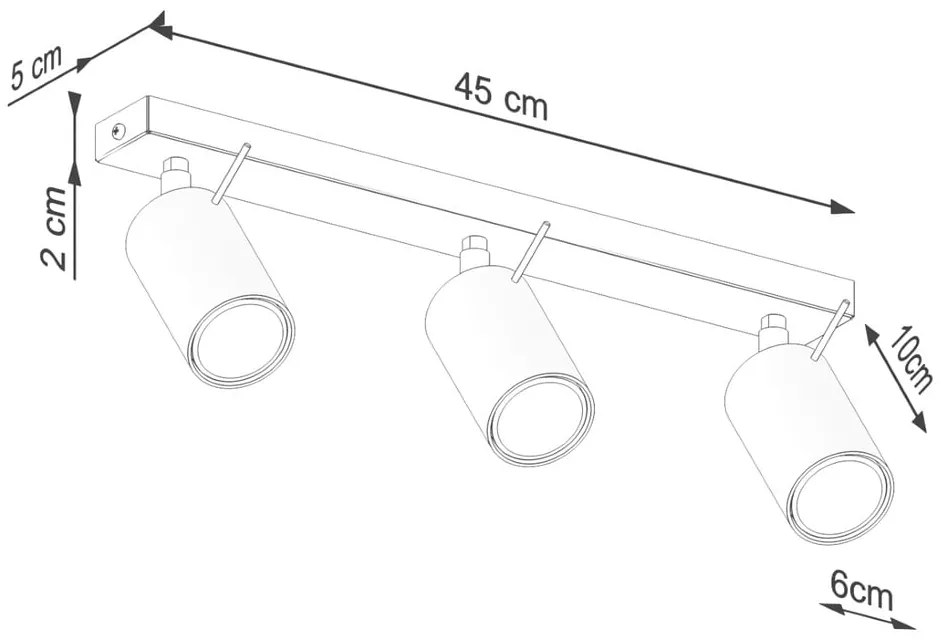 Zöld spotlámpa 6x45 cm Etna – Sollux