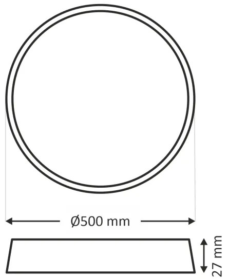 LED mennyezeti lámpa LED/40W/230V 3000/4000/6500K átm. 50 cm barna