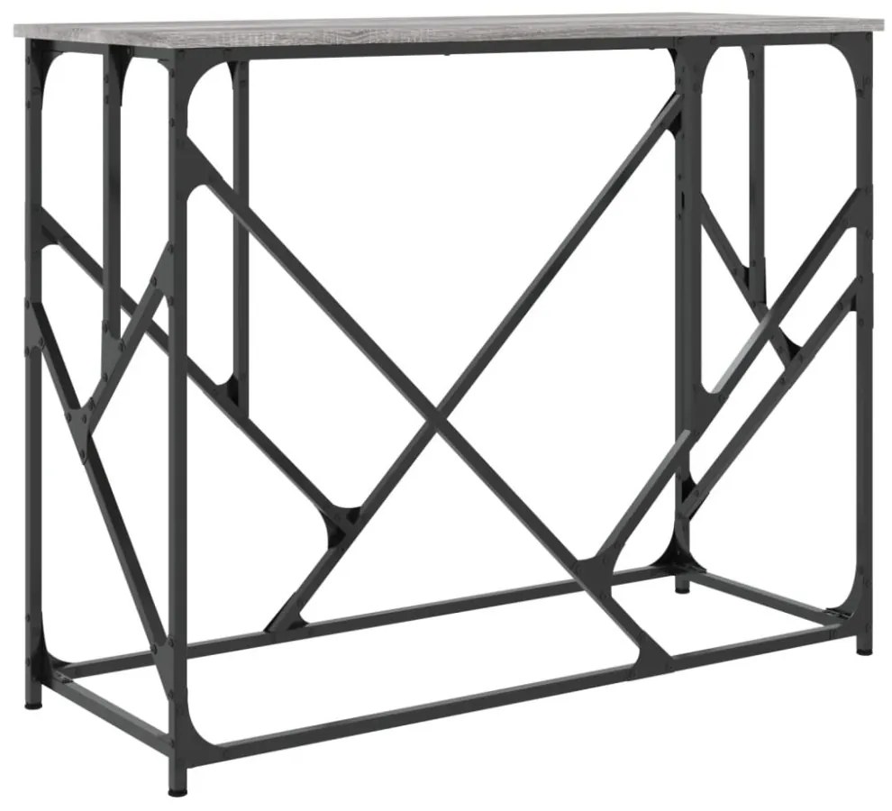 szürke sonoma színű szerelt fa tálalóasztal 100x40x80 cm