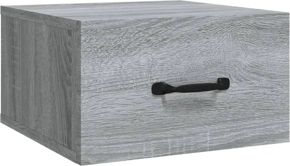 vidaXL szürke sonoma falra szerelhető éjjeliszekrény 35x35x20 cm