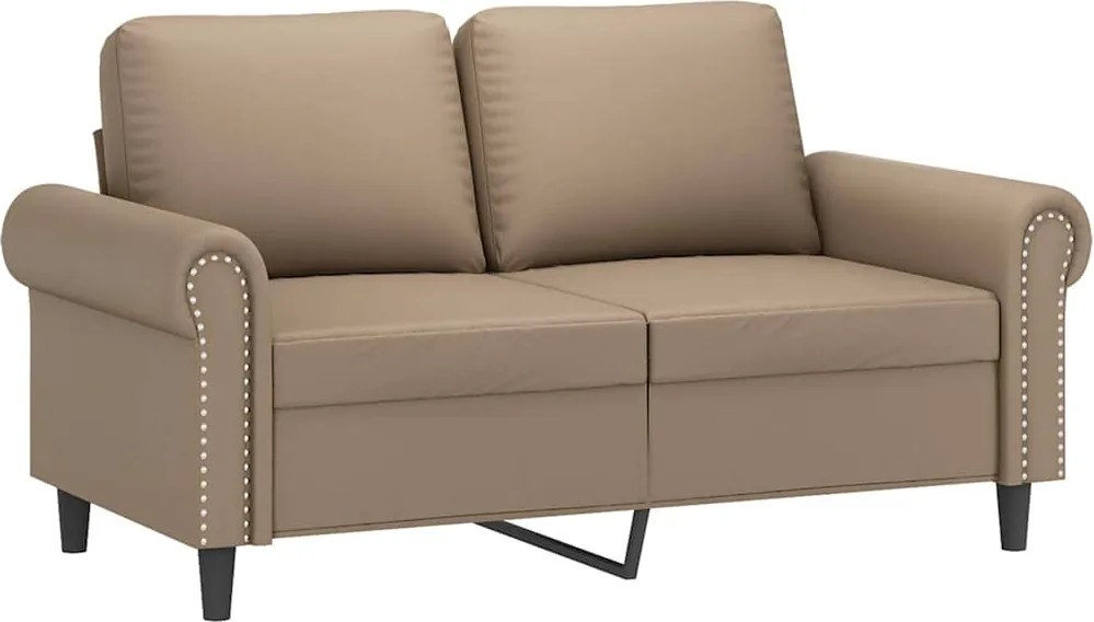vidaXL 2 személyes cappuccino színű műbőr kanapé 120 cm