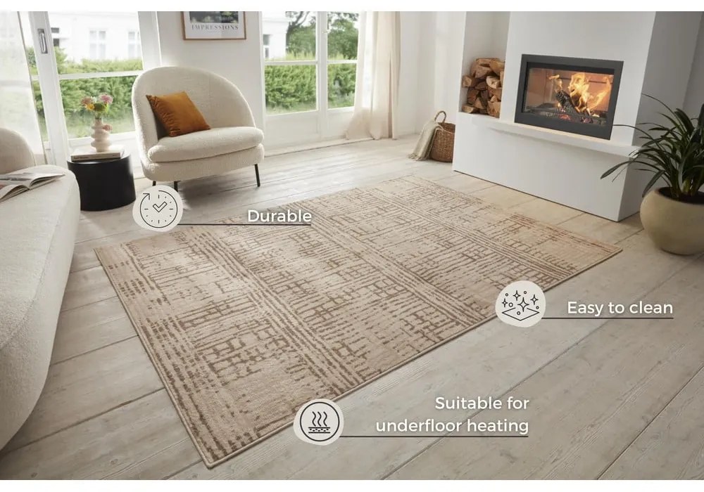 Barna-bézs szőnyeg 80x120 cm Terrain – Hanse Home