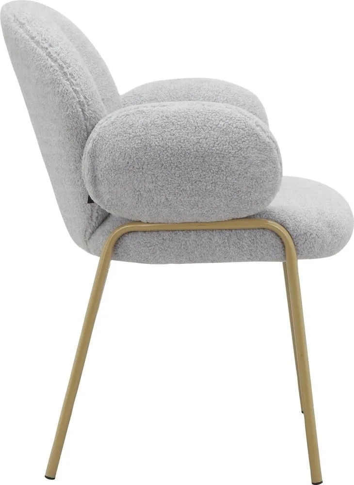 Világosszürke kárpitozott karfás étkezőfotel szett 2 db-os Iwama – Støraa