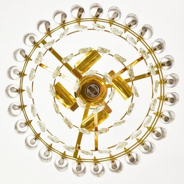 Brilagi - Láncra akasztott csillár ECLIPSE 5×E14/10W/230V Ø 38 cm, aranyszínű