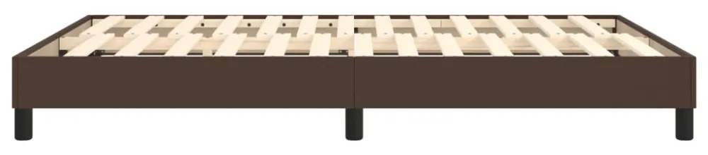 barna műbőr rugós ágykeret 140x200 cm
