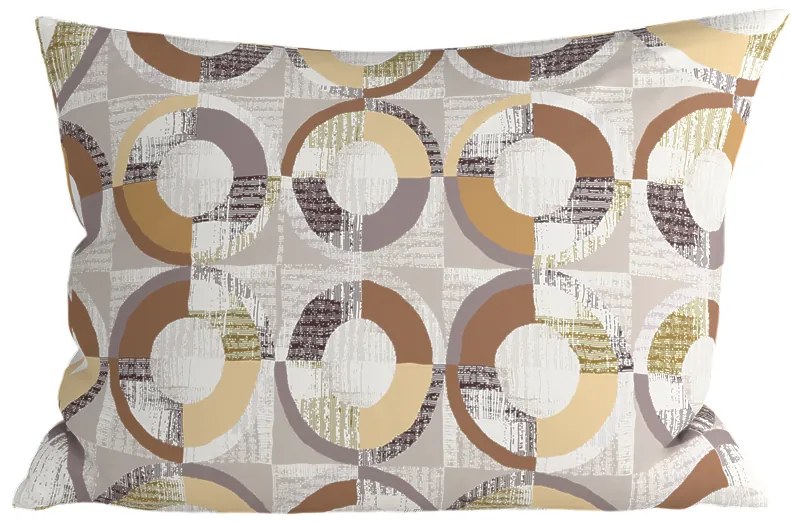 2 db díszpárnahuzat mikroszálas CIRELLO 50x70 cm, barna-szürke