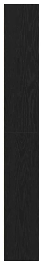 fekete tölgy szerelt fa könyvespolc 80x24x176 cm