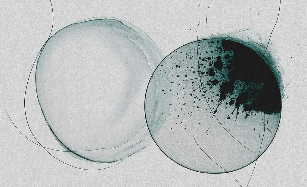 Fotótapéta Flizelin Tapéta Hálószobába és Nappaliba Zöld körök 416x254