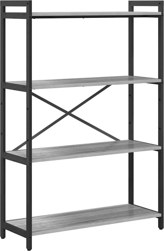 vidaXL Könyvespolc Szürke sonoma 80 x 30 x 120 cm Faanyag