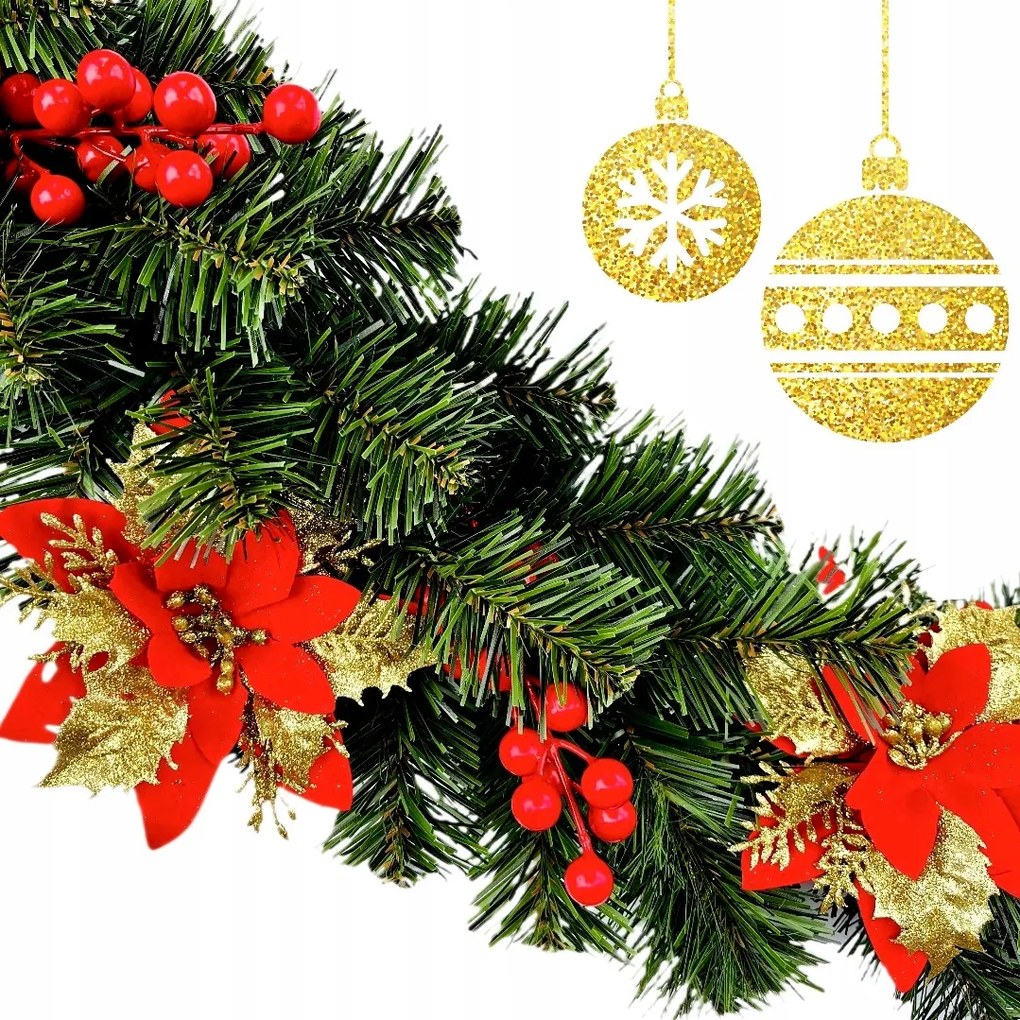 Girland 6m(2x300cm) karácsonyfa Girlandok karácsonyi lánc Sűrű, Mint Az Élő
