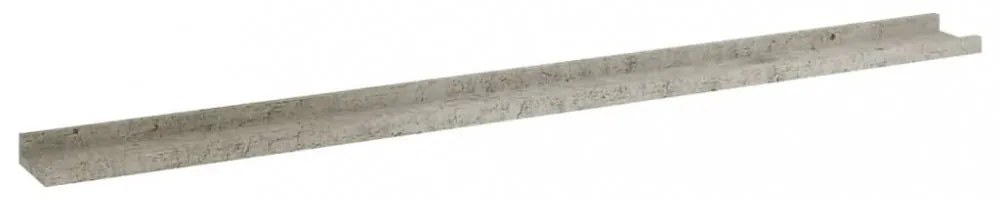4 db betonszürke fali polc 115 x 9 x 3 cm