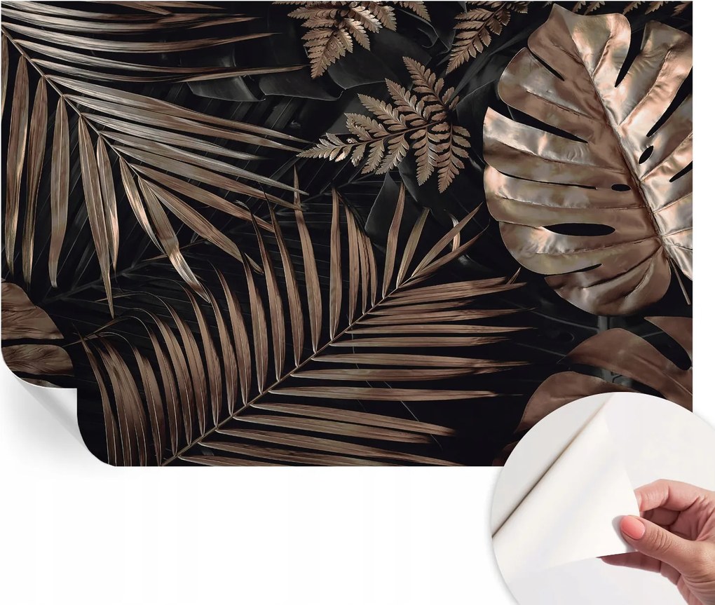 Divatos öntapadós fali tapéta Furnér Egzotikus levelek 104x70 cm