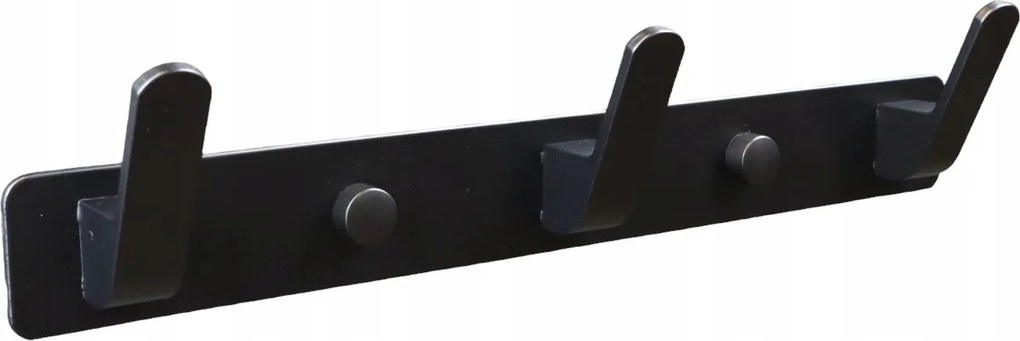 Konyhai fürdőszobai törölközőtartó 3 akasztóval Loft fekete