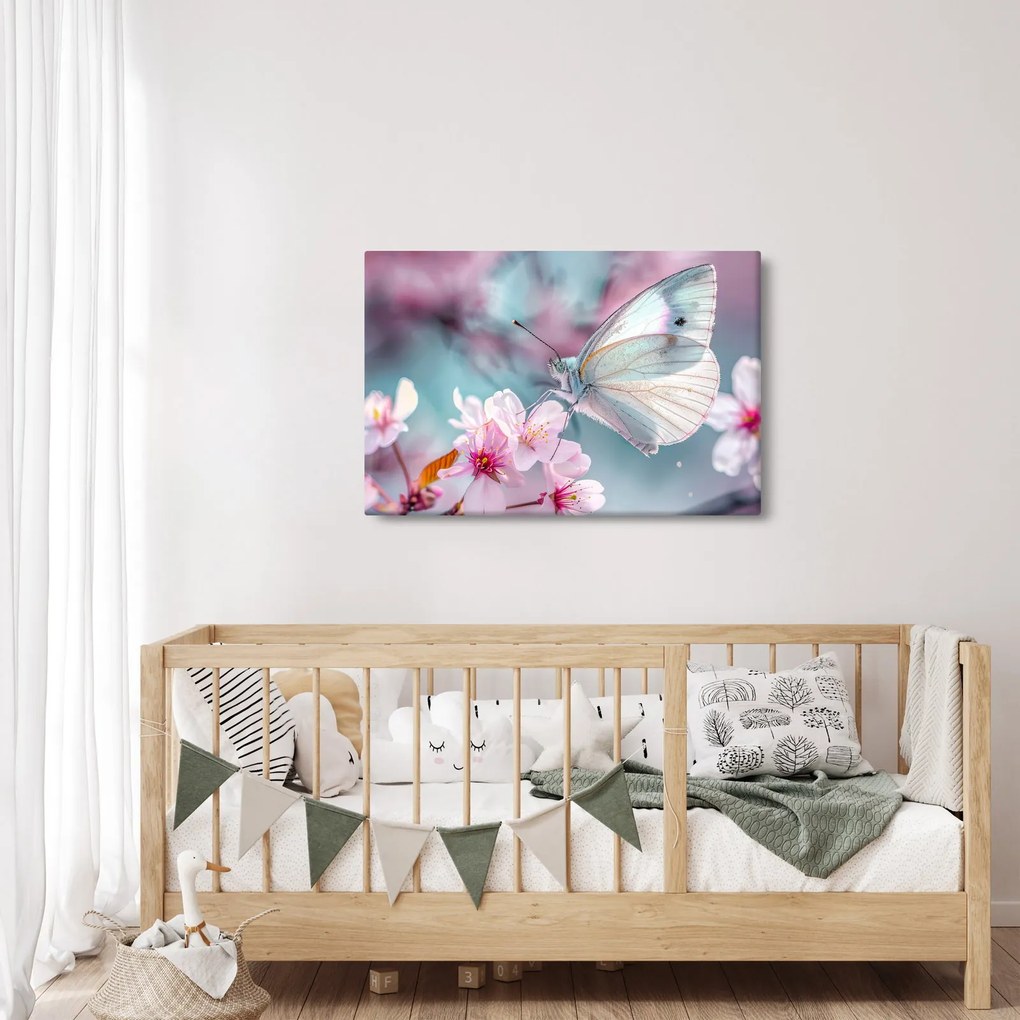 Kép - Pillangó a cseresznyefán (90x60 cm)
