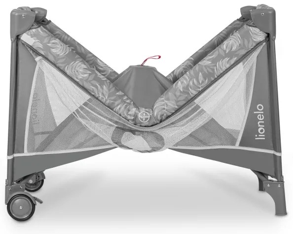Lionelo - Utazó kiságy FLOWER Kőszürke