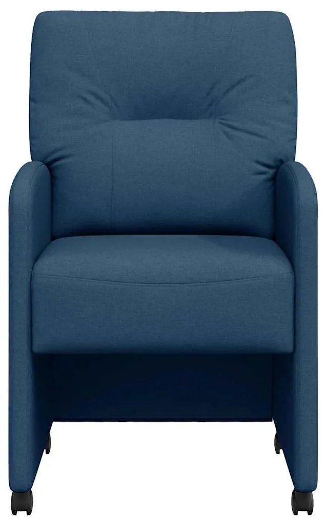 Kerekes Étkező Székek 2 pcs Kék 57 x 67 x 95 cm szövet