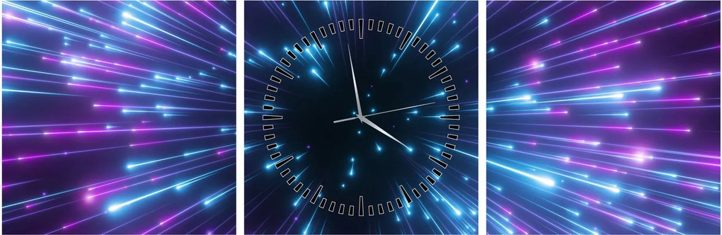 Kép - Neon tér (órával) (90x30 cm)