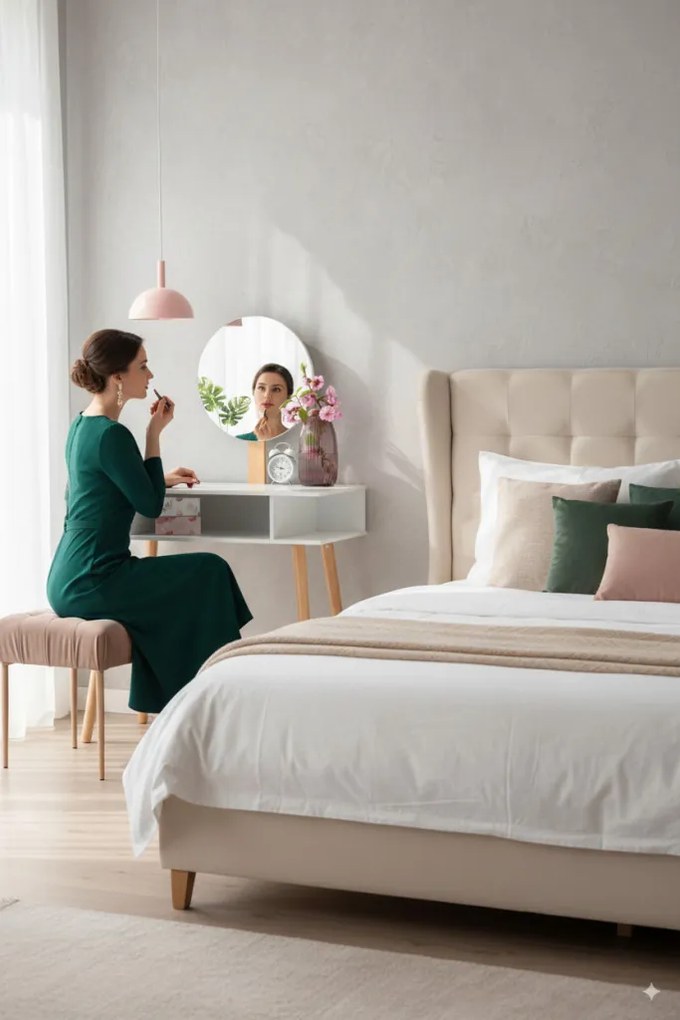 Ékszertartó szekrény tükörrel 41,5 x 36,5 x 147 cm