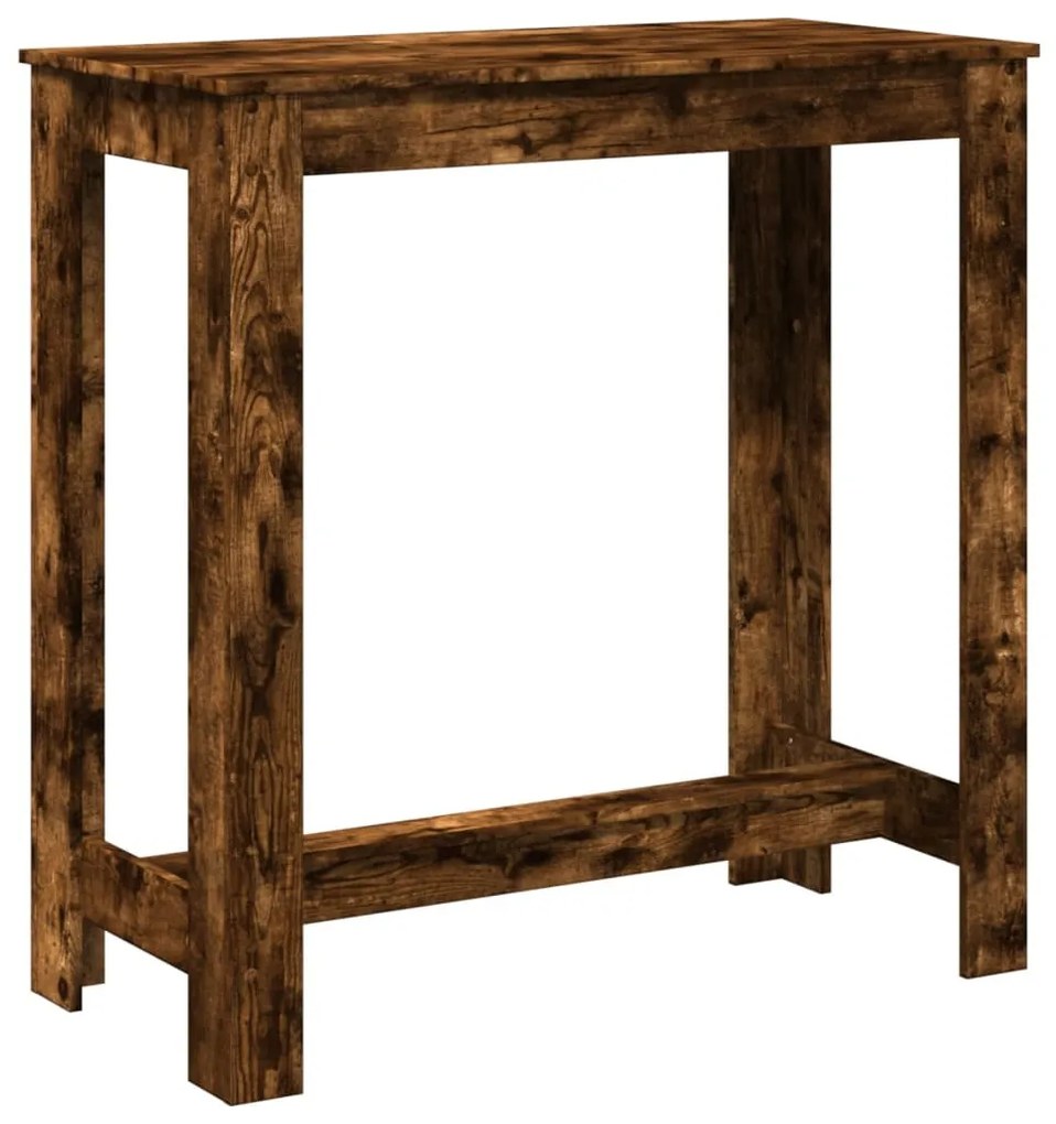 füstös tölgy színű szerelt fa bárasztal 102 x 50 x 103,5 cm