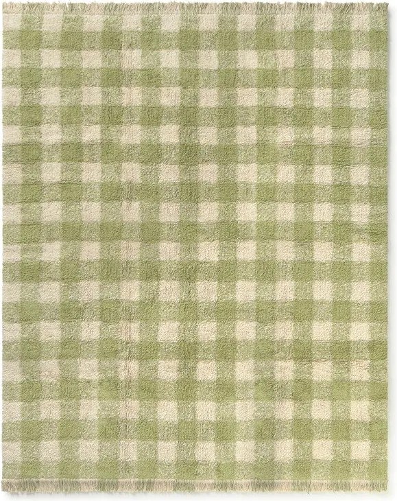 Zöld mosható-kézi szövésű pamut gyerek szőnyeg 90x120 cm Vichy – Lorena Canals