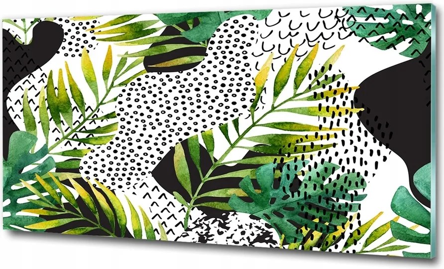 Fotó üvegkép Trópusi levelek 125x50