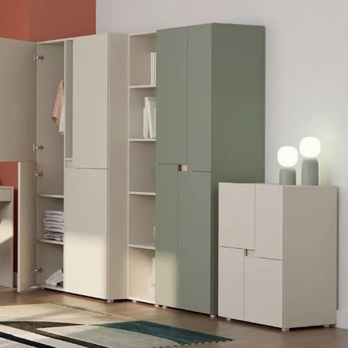 Szekrény 4 ajtós kivitelben, 60 cm méretben LENS