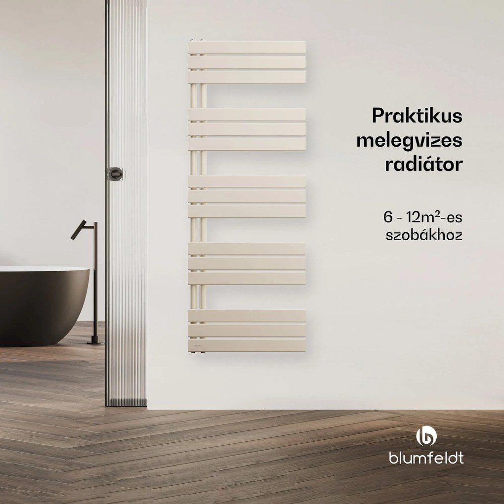 Blumfeldt Fairmont radiátor, 60 x 160 cm, falra szerelhető, modern kivitel, meleg víz