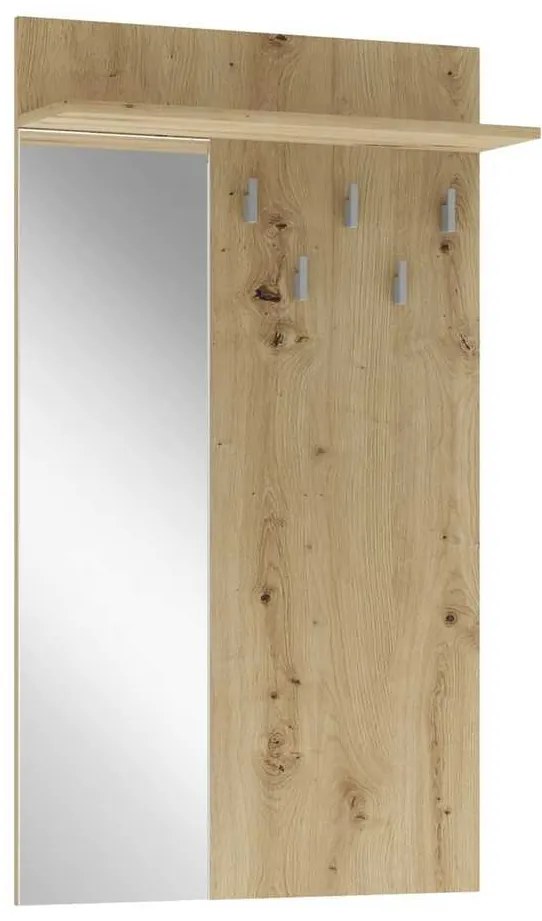 Lima fali fogastábla tükörrel, artisan tölgy