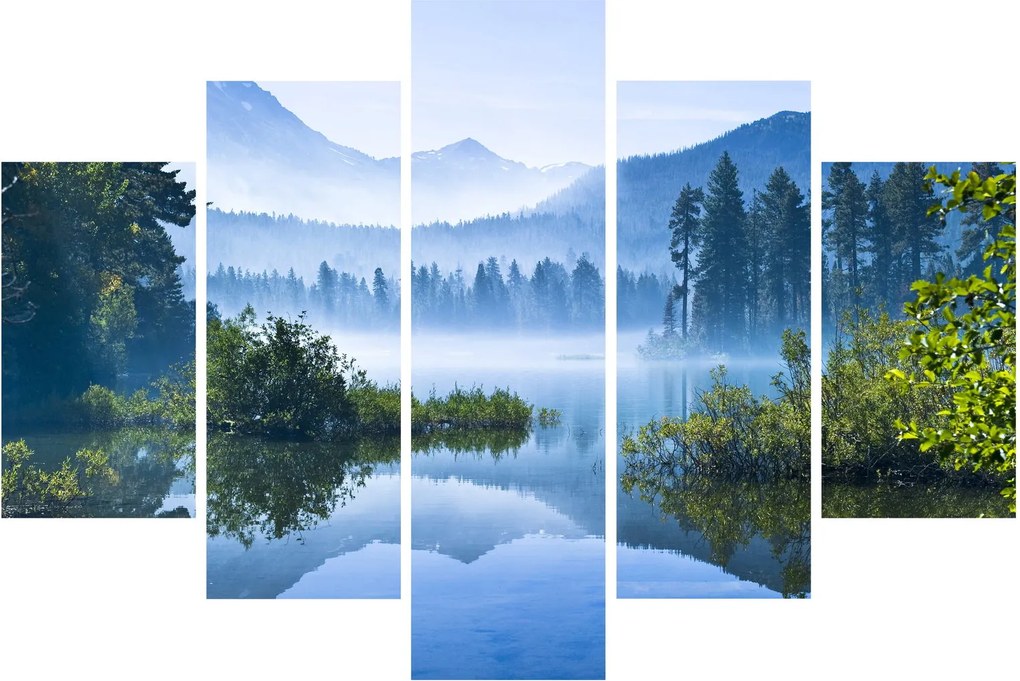 Egy hegyi tó képe (150x105 cm)