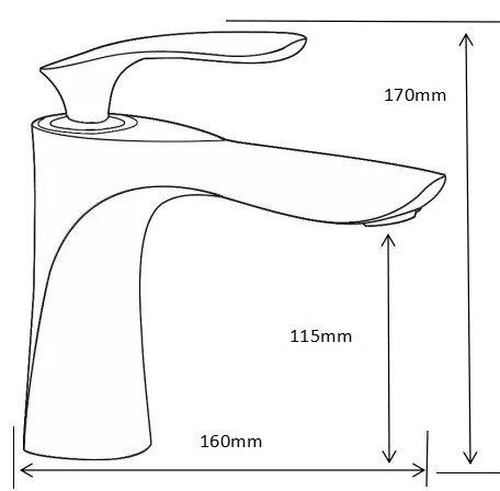 Mexen Lily - mosdó csaptelep, króm, 73600-00