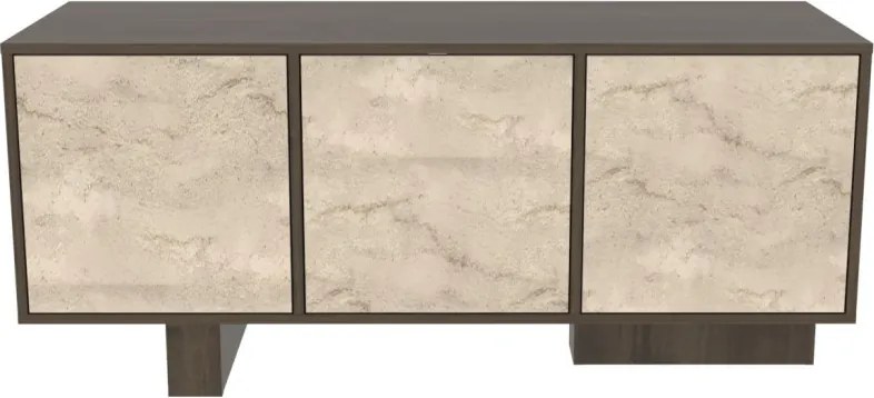 Monaco komód, dió-travertin, 150 cm