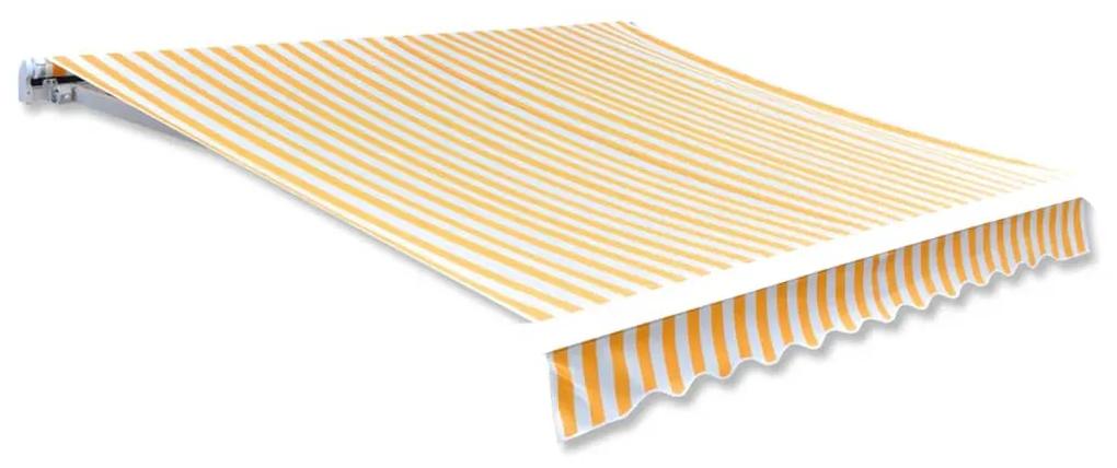 vidaXL napraforgó sárga és fehér napellenző ponyva 6x3m (keret nélkül)