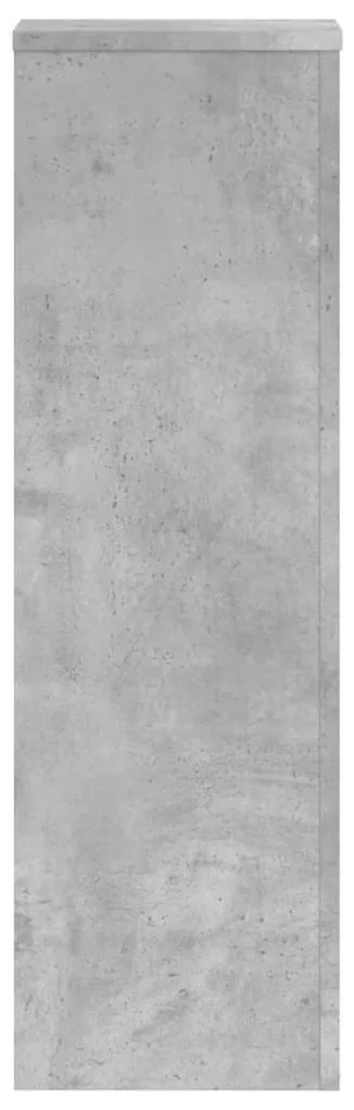 2 db betonszürke szerelt fa növénytartó állvány 25 x 25 x 80 cm