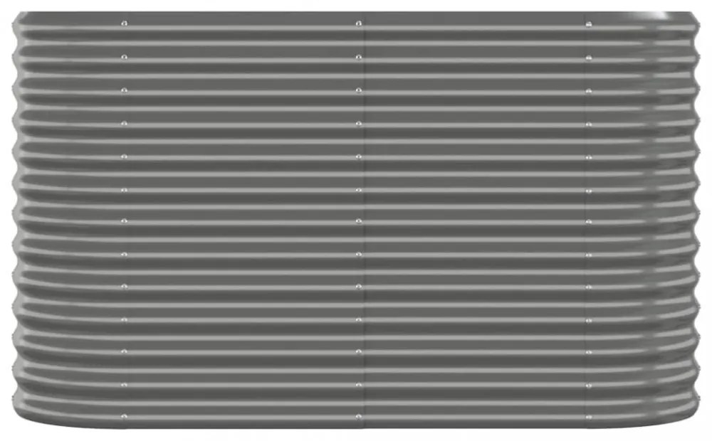 szürke horganyzott acél kerti magaságyás 114x40x68 cm