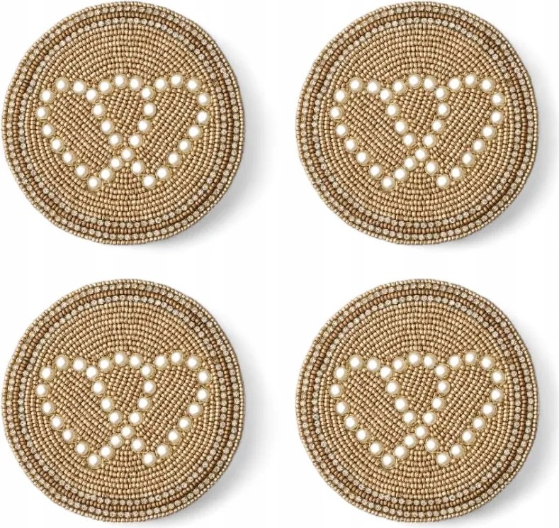 Joanna Buchanan poháralátét Gemini bögre 4 db arany 10cm üveg