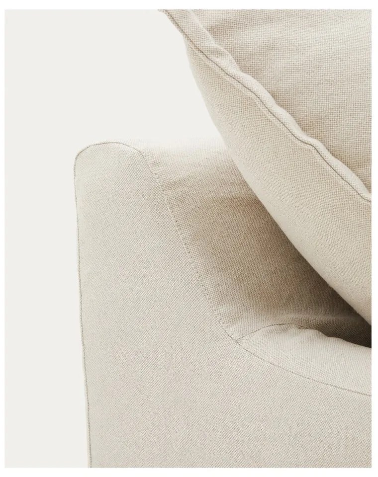 Bézs len kanapé 230 cm Zenira – Kave Home