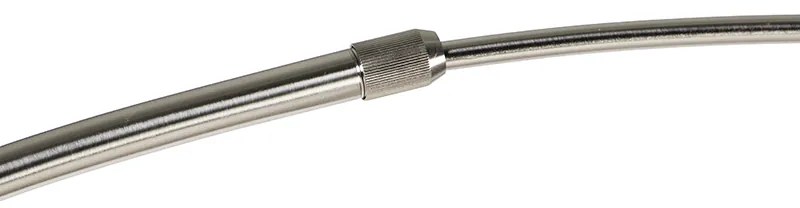 Acél íves állólámpa fehér márvány talppal és acél búrával - Arc XXL