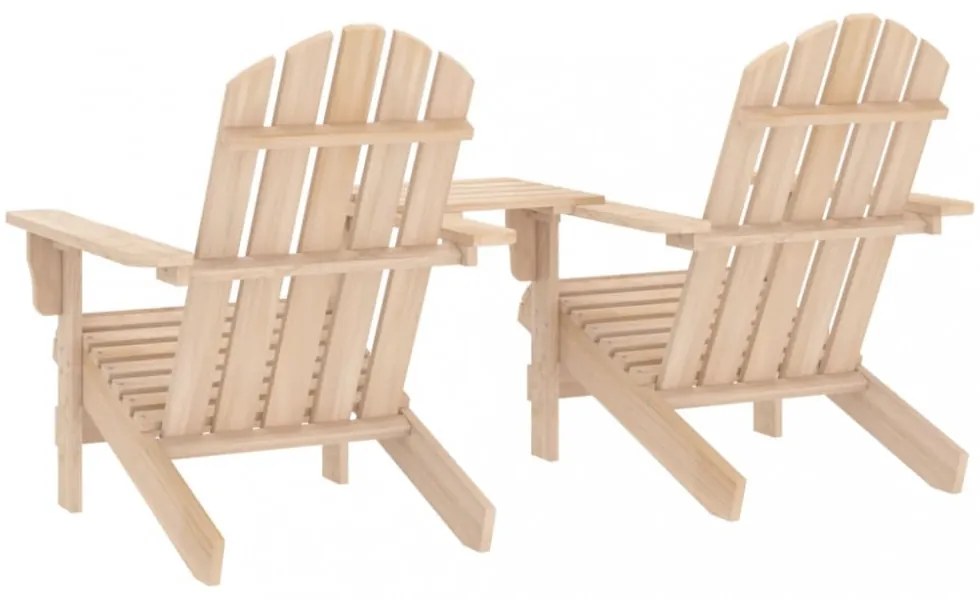 tömör fenyőfa kerti Adirondack székek teázóasztallal