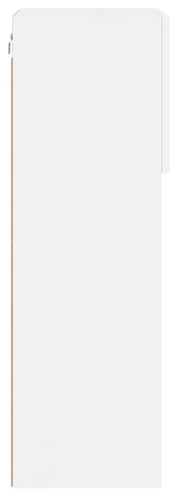 2 db fehér TV-szekrény LED-világítással 40,5 x 30 x 90 cm