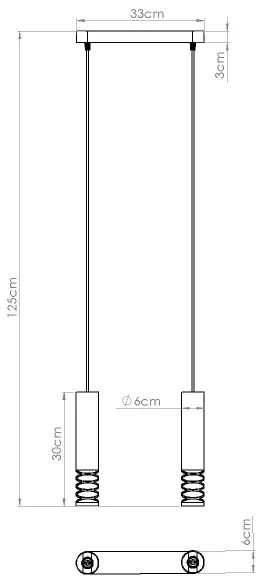 Sollux SL.1687 - Csillár zsinóron LAMI 2xGU10/10W/230V fehér