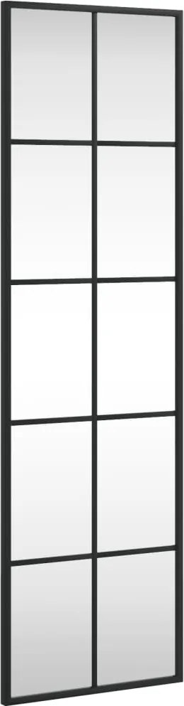 vidaXL fekete téglalap alakú vas fali tükör 30 x 100 cm