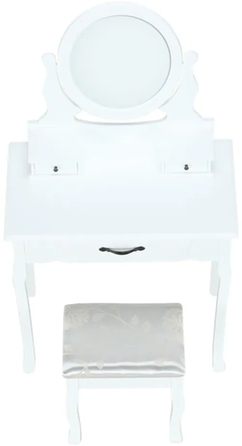 Dekoratív asztal székkel LINET NEW, fehér