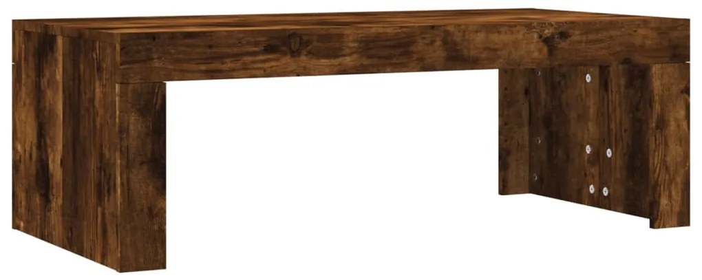 Füstös tölgy színű szerelt fa dohányzóasztal 102 x 50 x 36 cm