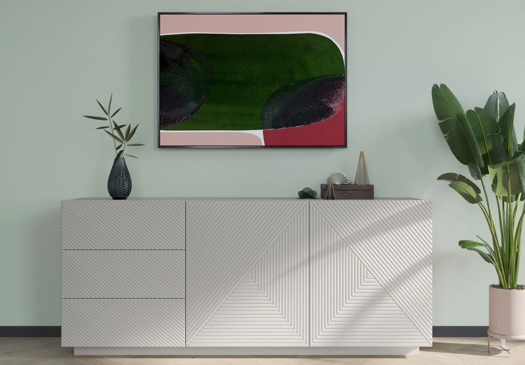 Asha komód 167 cm kétajtós fiókos - kasmír