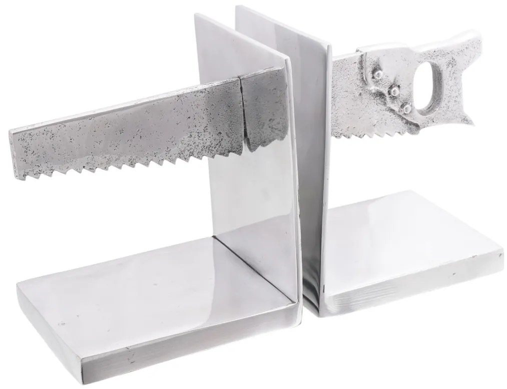 Könyvtámaszok 2 db Ezüst 11x14x17,5 cm Alumínium Fűrészelve