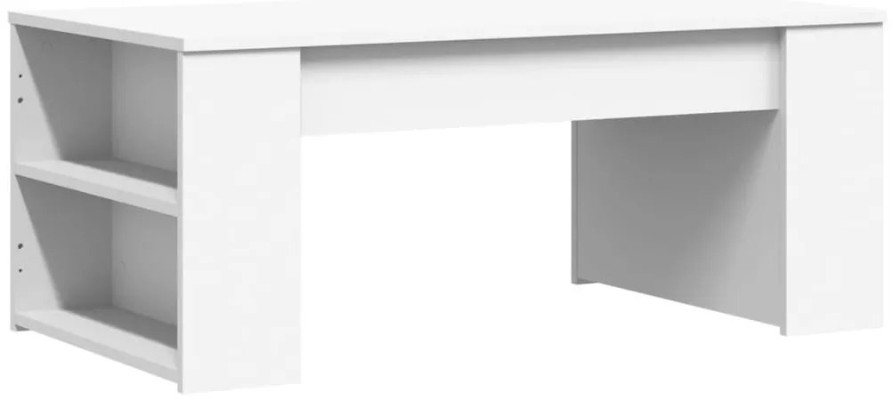 Fehér szerelt fa dohányzóasztal 102 x 55 x 42 cm