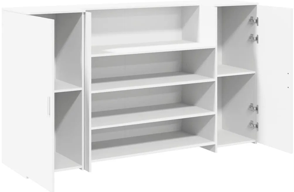 recepciós pult fehér 180x50x103,5 cm szerelt fa
