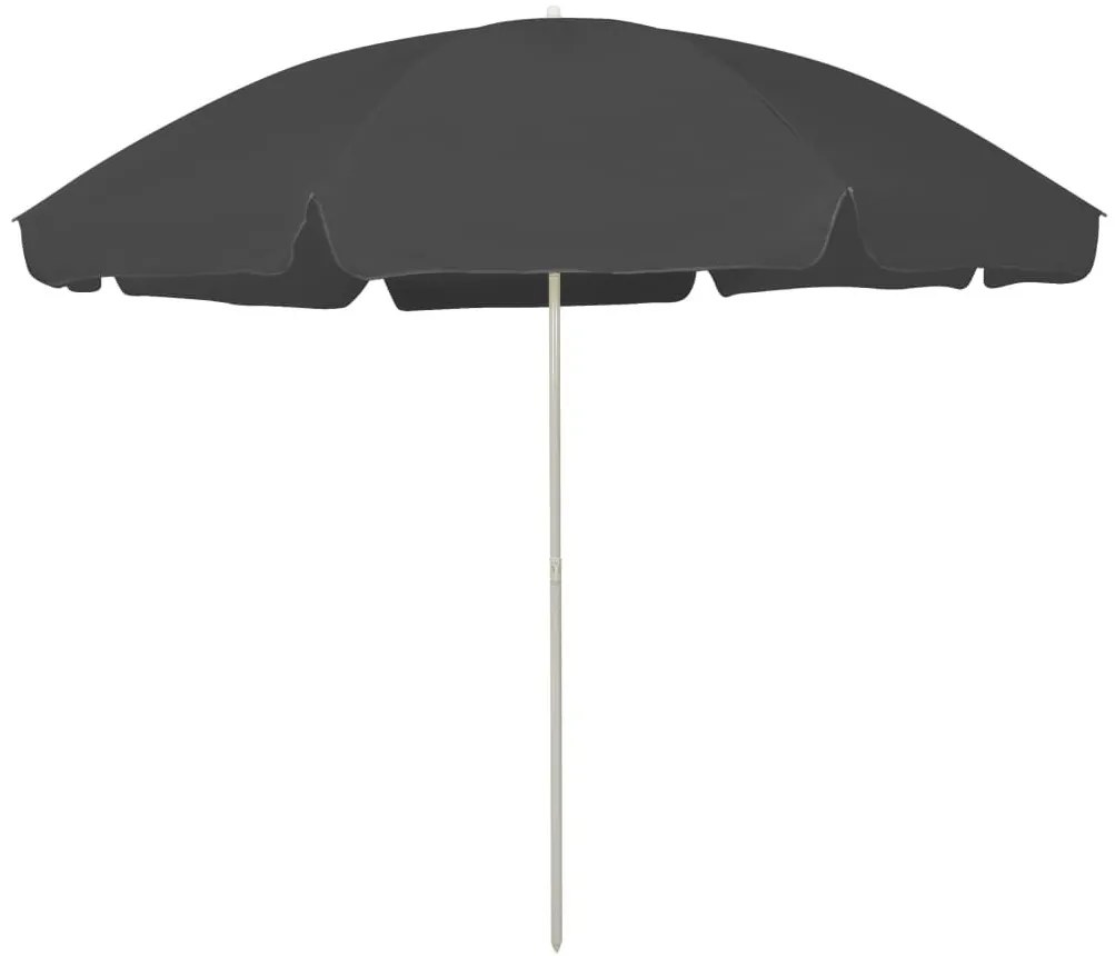 antracitszürke strandnapernyő 300 cm