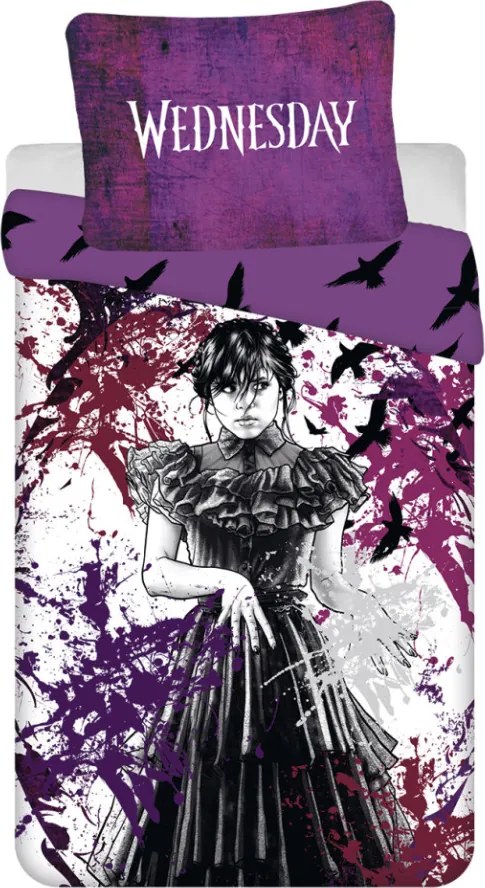 Wednesday Raven ágyneműhuzat 140×200cm, 70×90 cm Microfibre